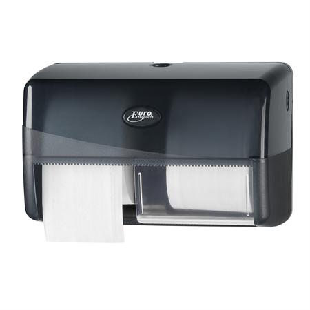 Pearl Black duo toiletrolhouder voor corelessrollen - 431053