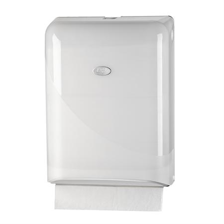 Pearl White handdoekdispenser Interfold en Z-vouw handoek - 431101