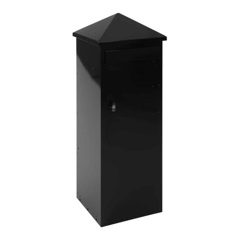 Staande vierkante brievenbus zwart - VB 441010