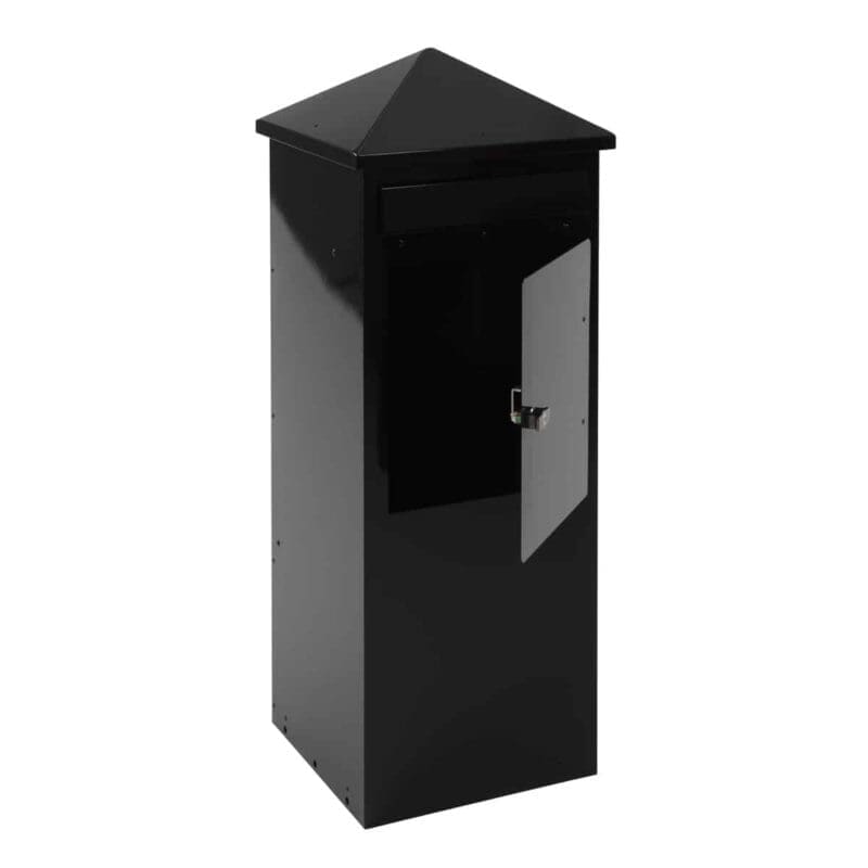 Staande vierkante brievenbus zwart - VB 441010 - Afbeelding 2