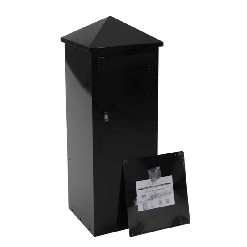 Staande vierkante brievenbus zwart - VB 441010 - Afbeelding 4