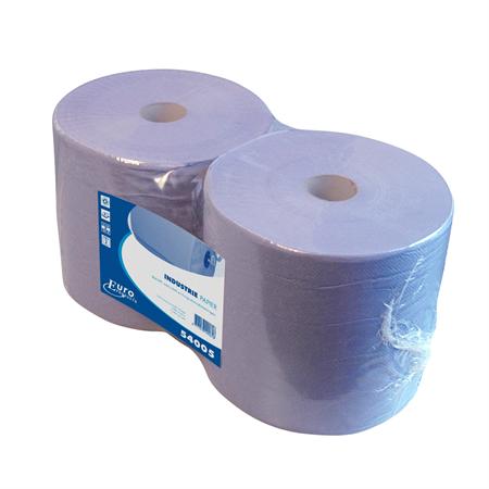 Poetsrol 2-laags 26cmx380mtr blauw 2rol/pk - 54005