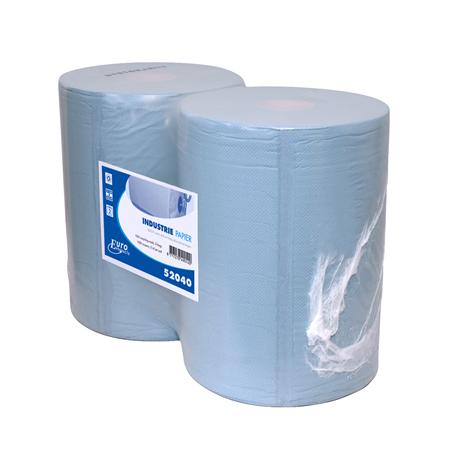 Poetsrol 2-laags 37cmx400mtr blauw 2rol/pk - 52040