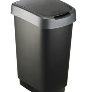 Afvalbak Twist 25 liter zwart, zilver - VB 135391 - Afbeelding 2