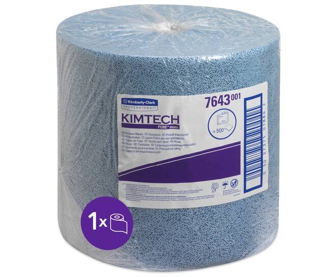 Kimtech® poetsdoek blauw 38x34cm 500doek/rol - 7643
