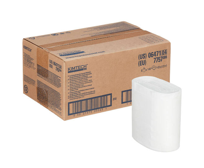 WypAll® poetsdoek Wettask DS wit 140doek/rol - 7757