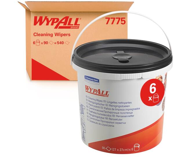 WypAll® handreinigingsdoek geimpregneerd groen 27x27cm navulling 6x90doek - 7775