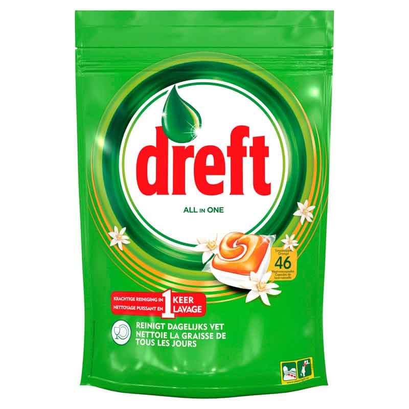 Dreft All in One Sinaasappel Vaatwastabletten 46 stuks / pak - PG 062352