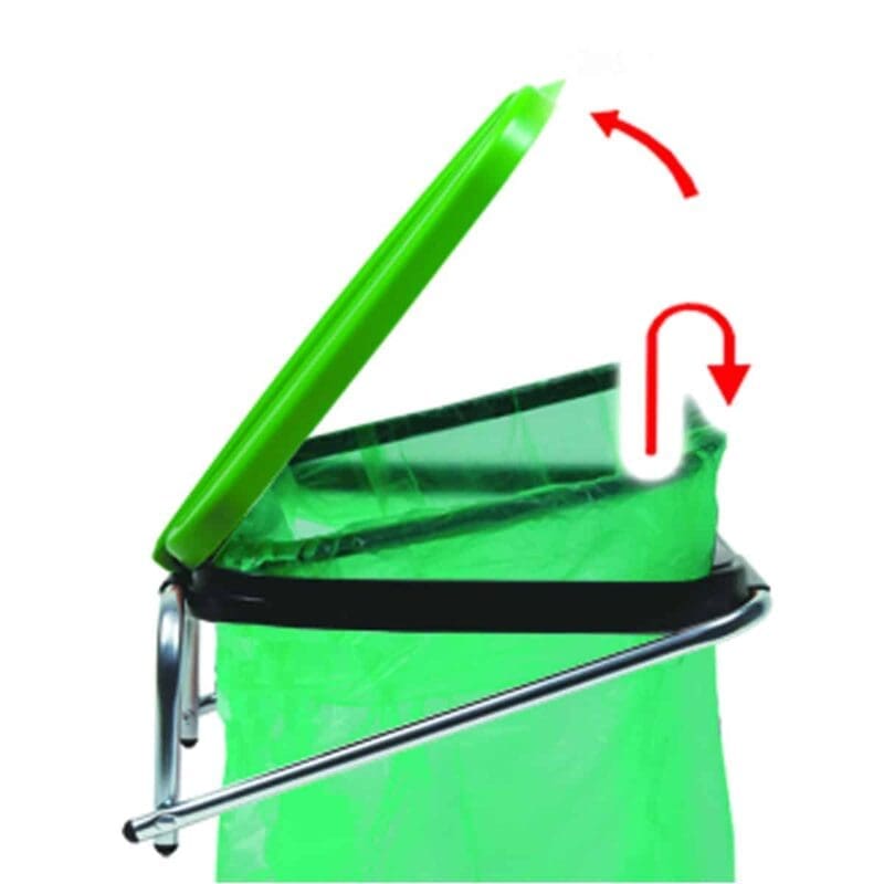 Wandafvalzakhouder Wallfix groen - VB 210801 - Afbeelding 2