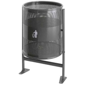 Afvalbak 80 liter op statief grafiet - VB 713000