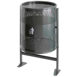 Afvalbak 80 liter op statief grafiet - VB 713000 - Afbeelding 4