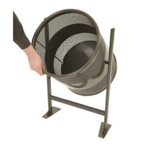 Afvalbak 80 liter op statief grafiet - VB 713000 - Afbeelding 3