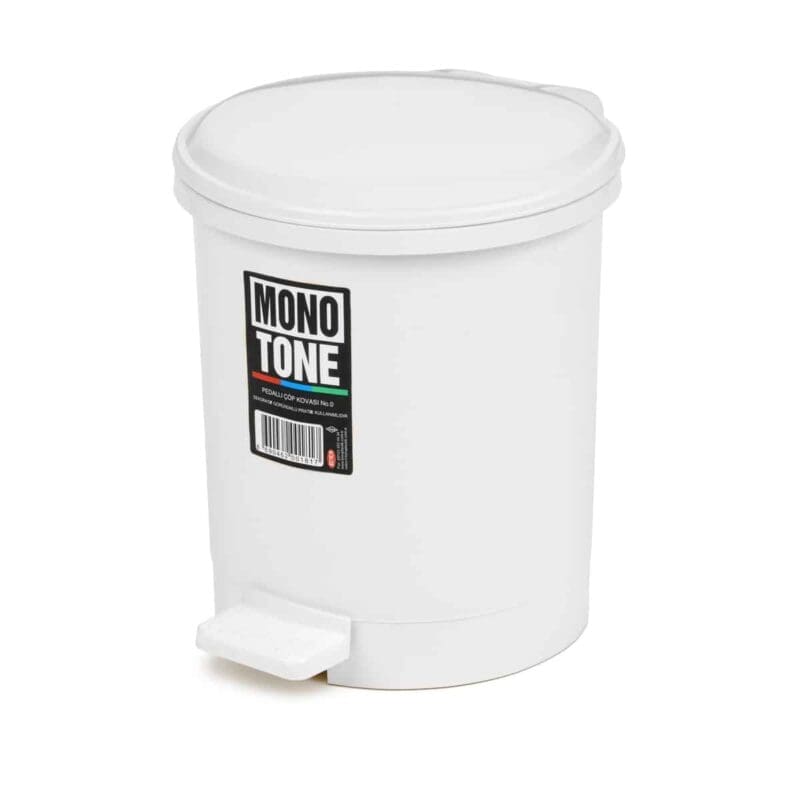 Pedaalemmer kunststof 3 liter wit - VB 001817