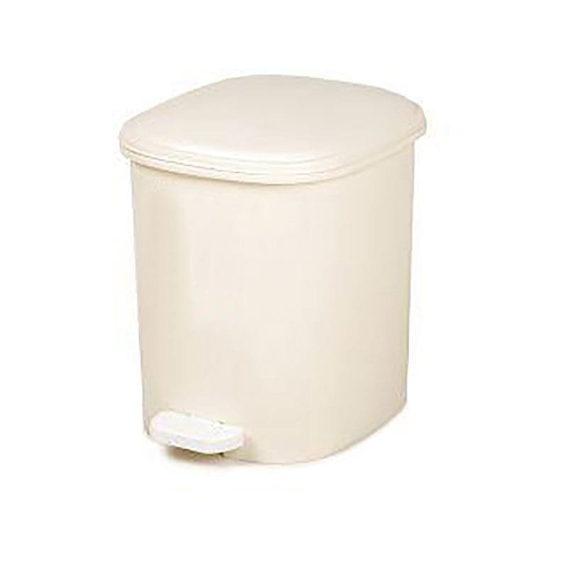 Rechthoekige pedaalemmer 10 liter wit - VB 006409