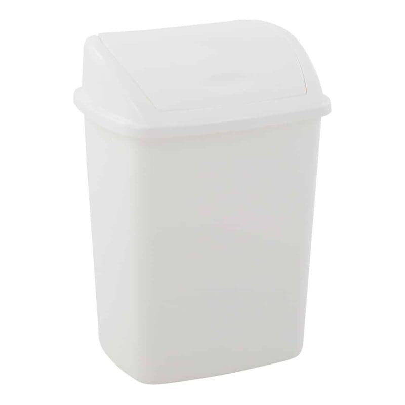 Afvalbak met Swing deksel 15 liter wit - VB 200841