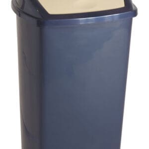 Afvalbak met Swing deksel 50 liter blauw, crème - VB 200917 - Afbeelding 2