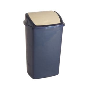 Afvalbak met Swing deksel 50 liter blauw, crème - VB 200917 - Afbeelding 3