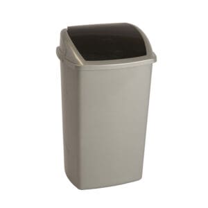 Afvalbak met Swing deksel 50 liter grijs, zwart - VB 200918 - Afbeelding 3