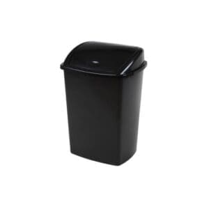 Afvalbak met Swing deksel 8 liter zwart - VB 018402