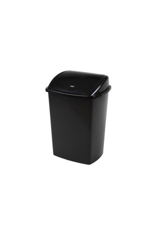 Afvalbak met Swing deksel 8 liter zwart - VB 018402