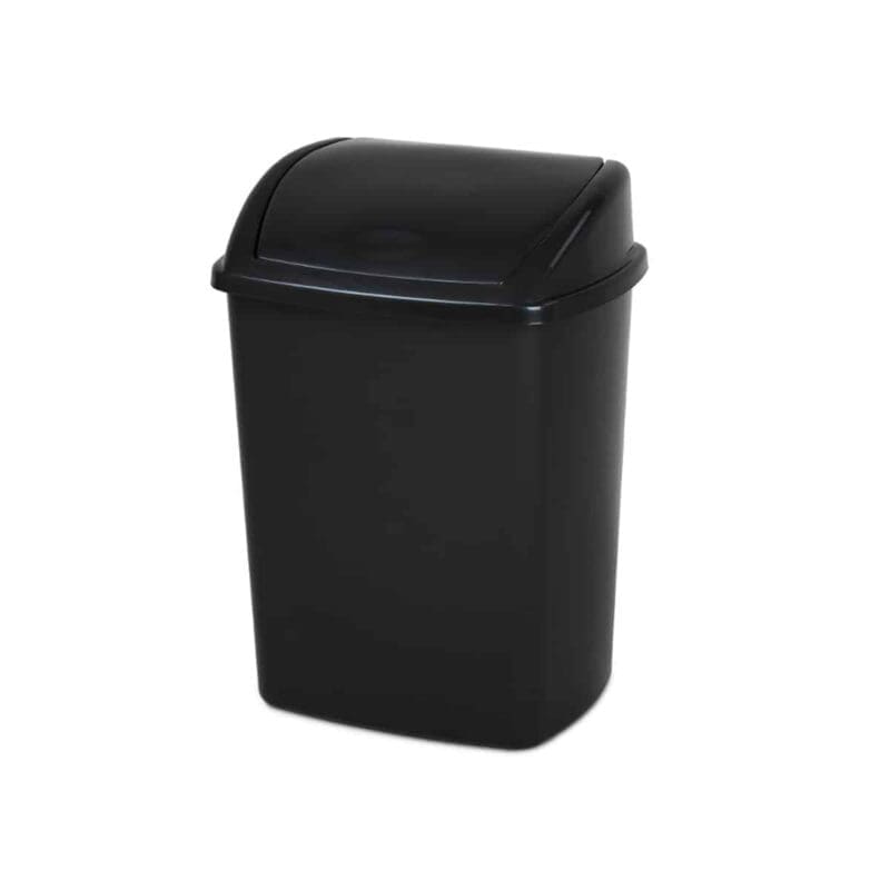 Afvalbak met Swing deksel 26 liter zwart - VB 018426