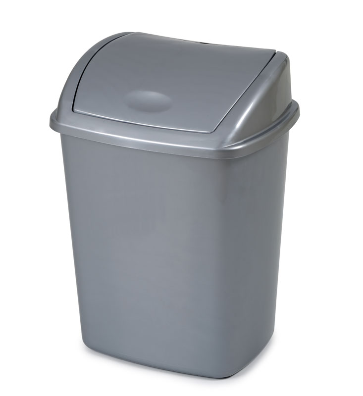 Afvalbak met Swing deksel 26 liter grijs - VB 068421