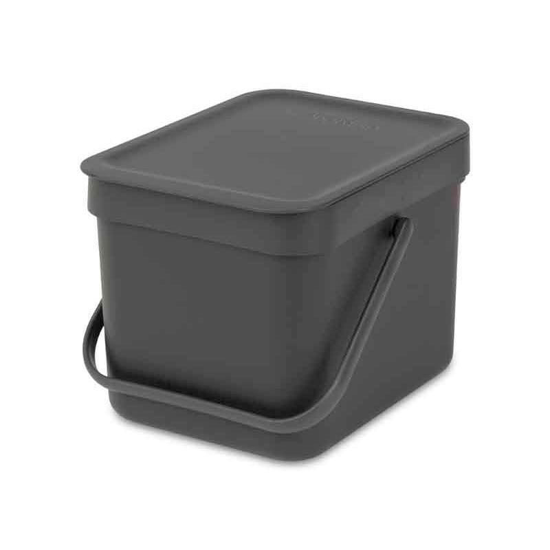 Afvalemmer Sort & Go 6 liter grijs - VB 109720