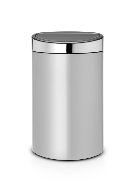 Touch Bin 40 liter metallic grijs - VB 114861