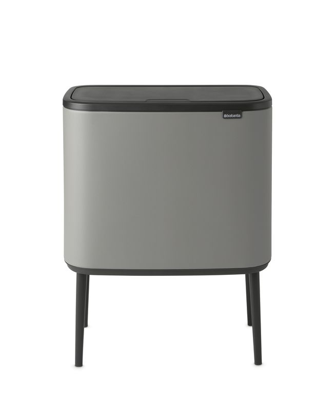 Brabantia Bo Touch Bin 11+23 ltr Mineral Concrete Grey - VB 127243