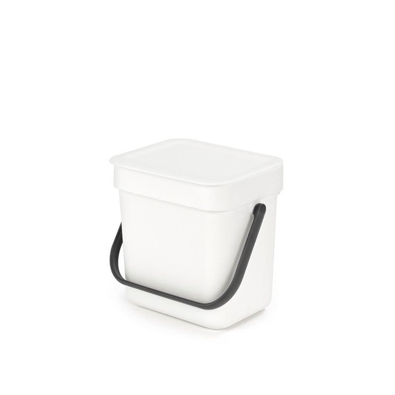 Afvalemmer Sort & Go 3 ltr, Brabantia wit - VB 209864