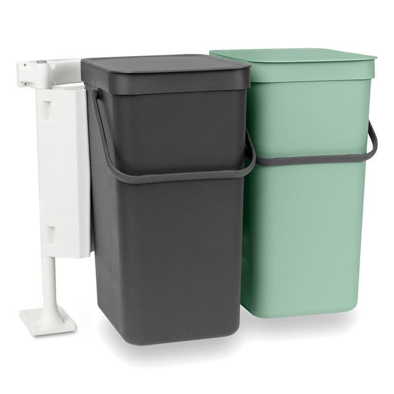 Inbouwafvalemmer Sort & Go 2x16 liter jade, donkergrijs - VB 214462