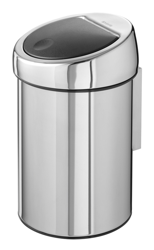 Wandafvalemmertje Touch Bin 3 liter chroom - VB 363962