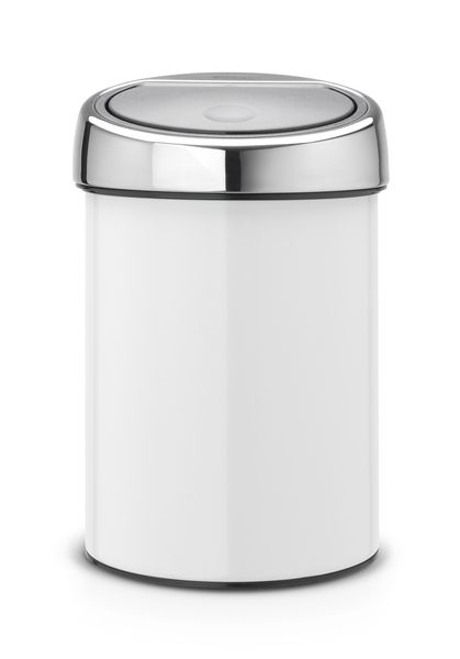 Wandafvalemmertje Touch Bin 3 liter wit - VB 364488