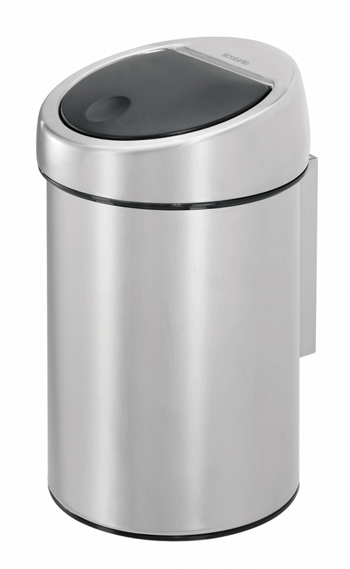 Wandafvalemmertje Touch Bin 3 liter mat RVS FPP - VB 378645