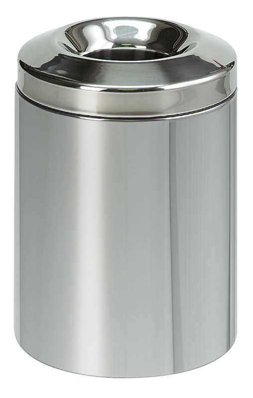 Vlamdovende papierbak 7 liter chroom - VB 378928