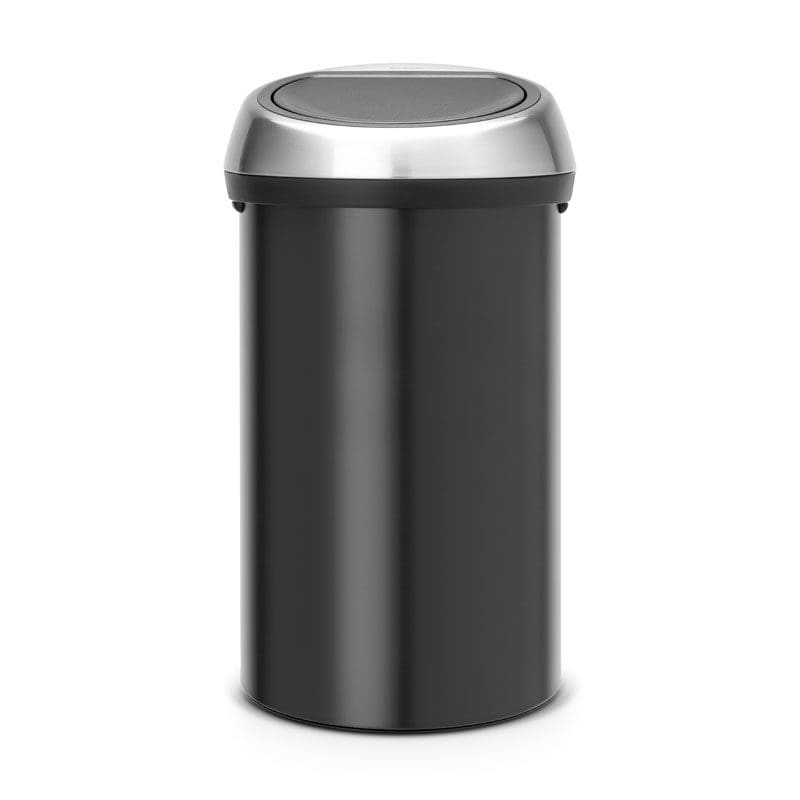 Touch Bin 60 liter mat zwart, mat RVS - VB 402548