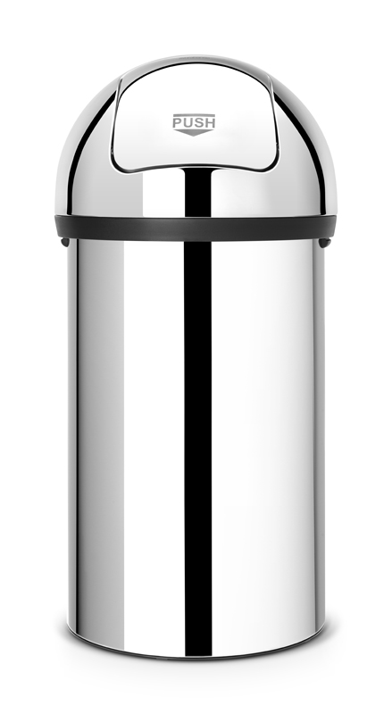 Push Bin 60 liter chroom - VB 402623