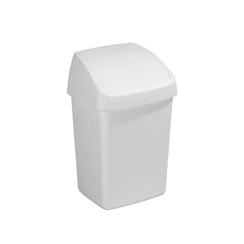 Afvalbak Delta swingdeksel 10 liter wit - VB 133013