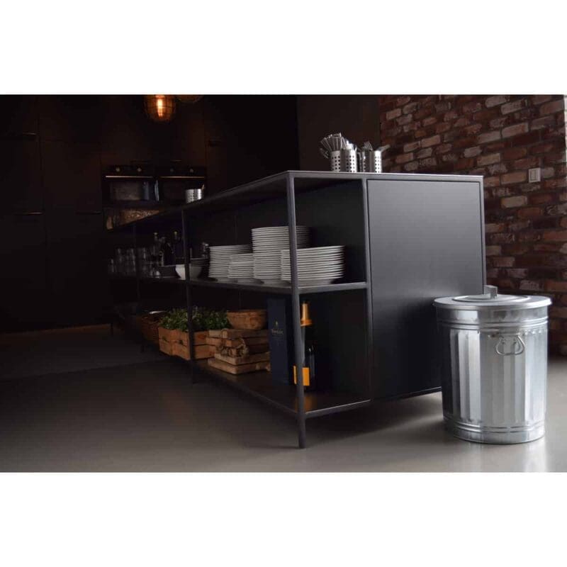 Trash can 54 liter verzinkt - VB 310015 - Afbeelding 5
