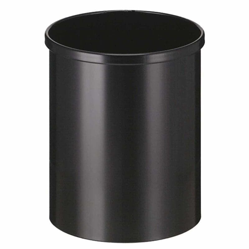 Ronde papierbak 15 liter zwart - VB 100100