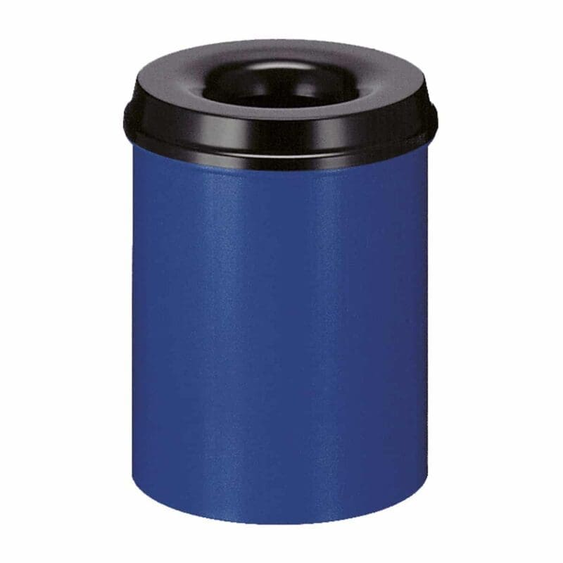 Vlamdovende papierbak 15 liter blauw, zwart - VB 101500