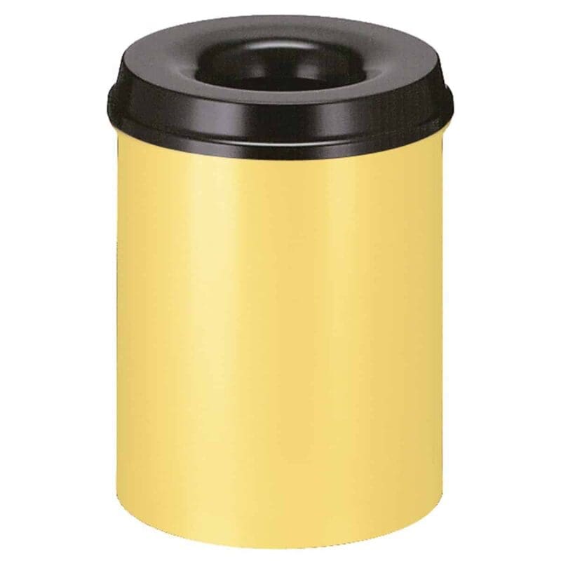 Vlamdovende papierbak 15 liter geel, zwart - VB 101500