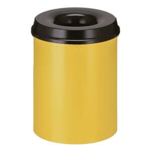 Vlamdovende papierbak 15 liter geel, zwart - VB 101500 - Afbeelding 2