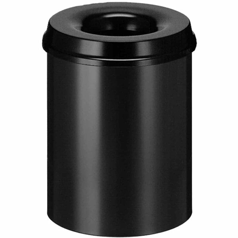 Vlamdovende papierbak 15 liter zwart - VB 101500
