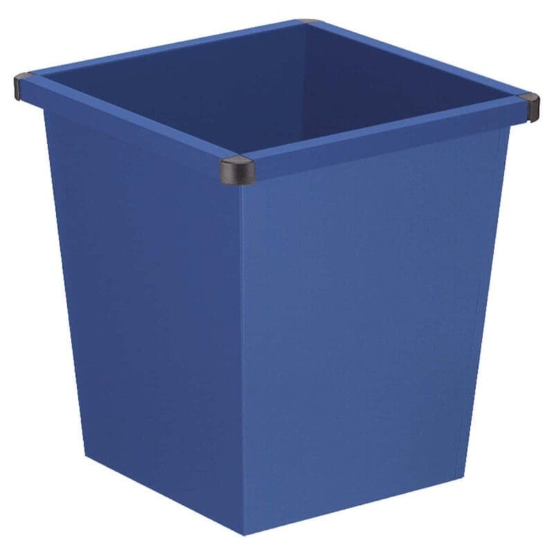 Vierkant tapse papierbak blauw - VB 102700