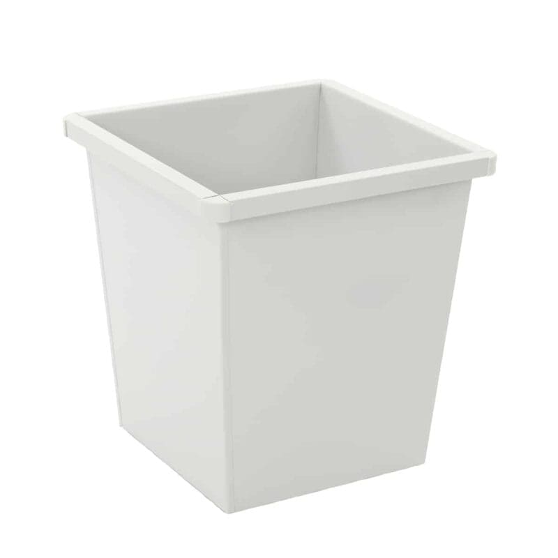 Vierkant tapse papierbak grijs - VB 102700