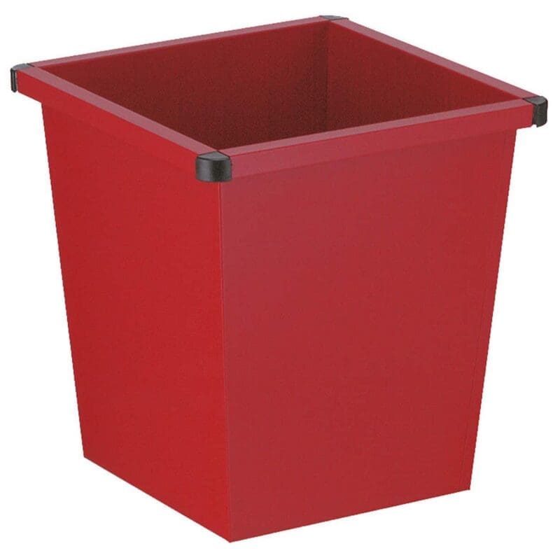 Vierkant tapse papierbak rood - VB 102700