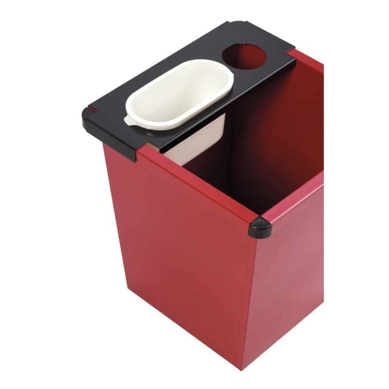 Vierkant tapse papierbak rood - VB 102700 - Afbeelding 2