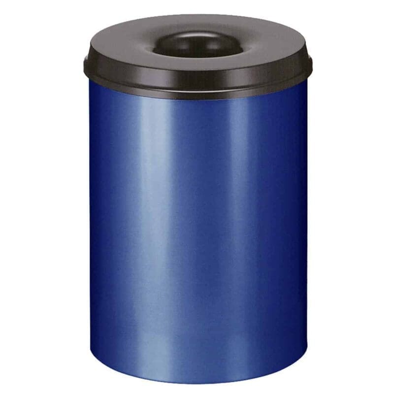 Vlamdovende papierbak 30 liter blauw, zwart - VB 103000
