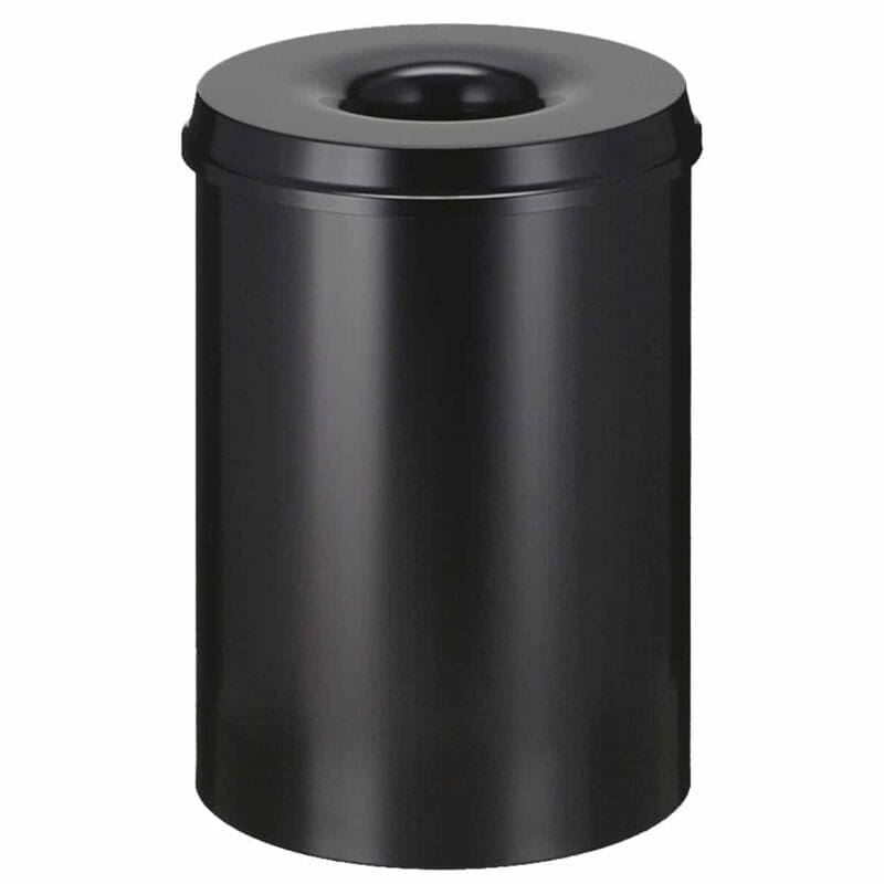 Vlamdovende papierbak 30 liter zwart - VB 103000